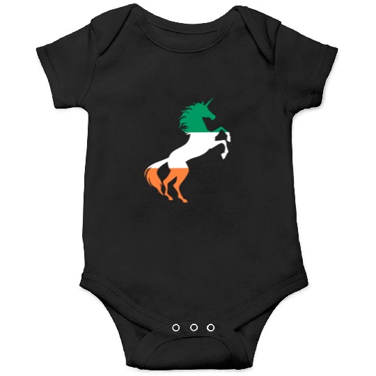 Unicorn Ireland Flag Onesies Magical Unicorn Irish