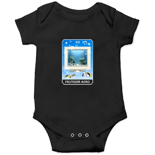 Frutiger Aero Aesthetic Tech Computer Aquarium Onesies