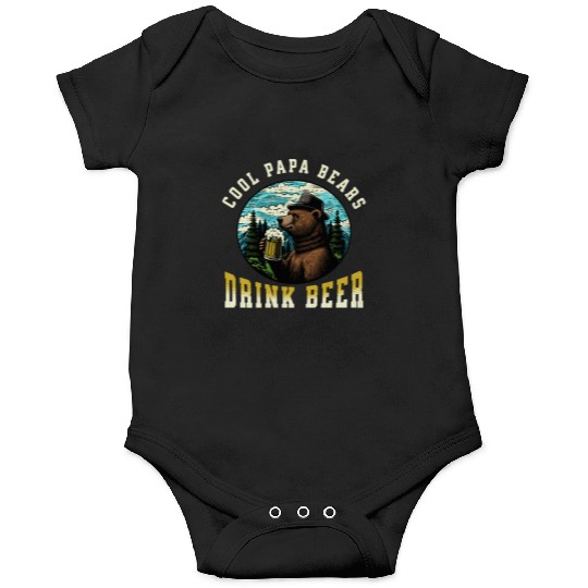 Cool Papa Bears Drink Beer Onesies