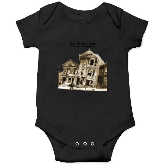 San Francisco 1906 Earthquake Illustration URM Onesies