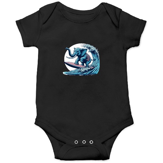 Surfing elephant Onesies