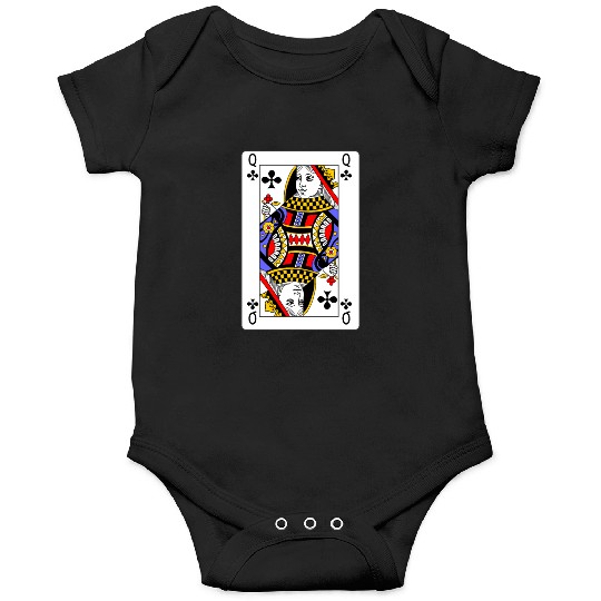 Queen of Clubs Playing Card Onesies