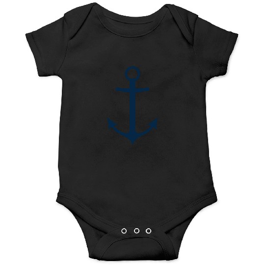 Navy Blue Sailing Boat Anchor Onesies