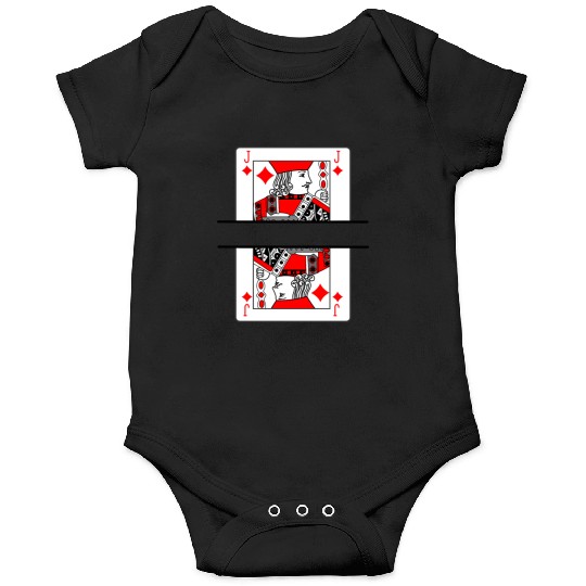 Playing card jack of diamonds with banner space Onesies