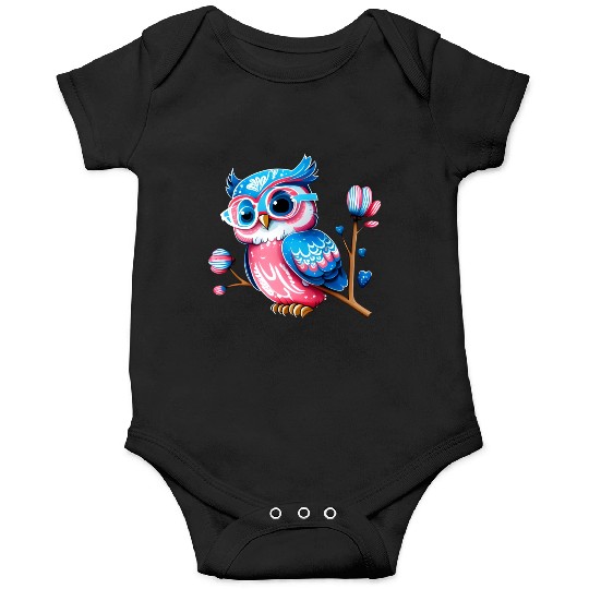 Red White and Blue Owl Onesies