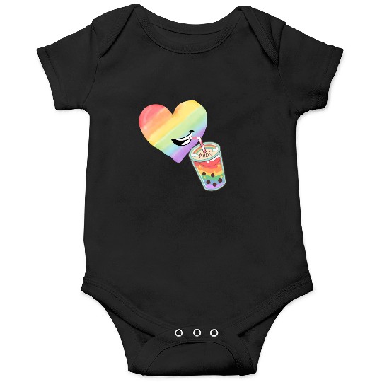 Rainbow heart Onesies