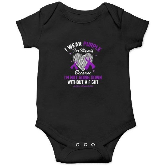 I Wear Purple For Myself Lupus Awareness Heart Onesies