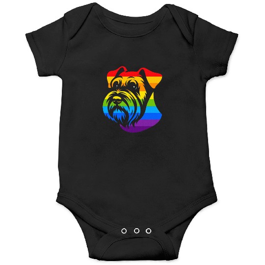 Miniature Schnauzer Rainbow LGBT Gay Pride Lesbian Onesies
