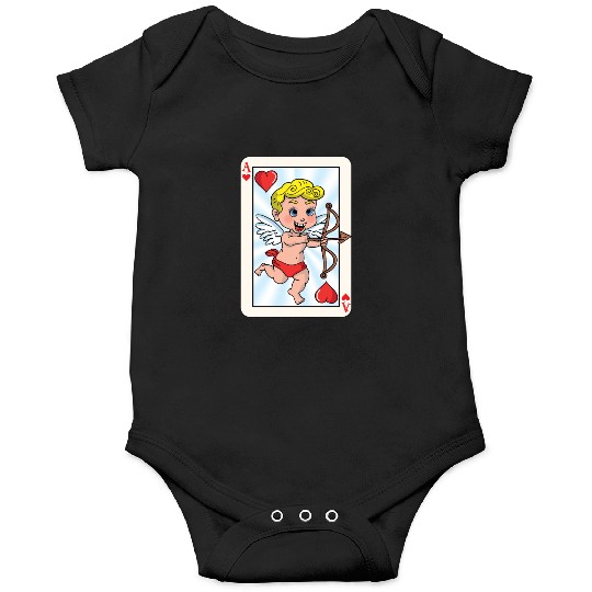 Playing card with cupid Onesies