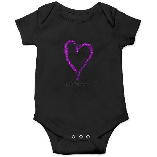 Spread the Love Glitter Heart Onesies