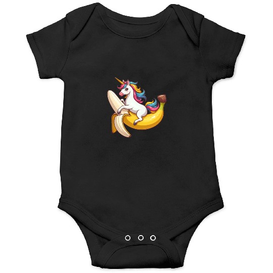 Unicorn on banana Onesies