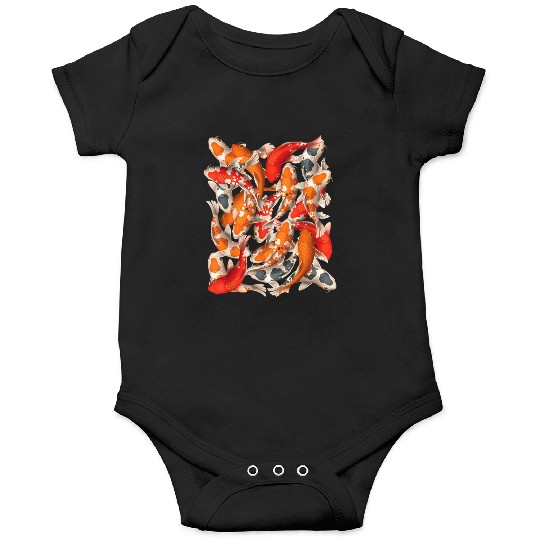 Japanese Asian Koi Fish Carp Nishikigoi Fish Art T Onesies