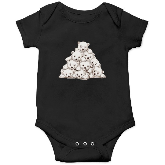Pile of Baby Polar Bears Onesies