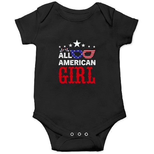 All American girl US Independent day Onesies