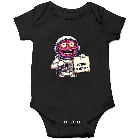 I found Human , Alien sticker Onesies