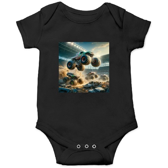 Monster Madness Monster Trucks Onesies