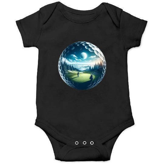 Twilight A Golf Dream Scape Surreal Golfing Course Onesies