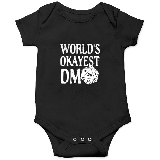 World's Okayest DM D20 Dice Dungeon Dragons Gaming Onesies