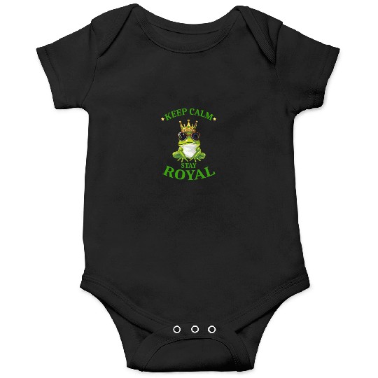 Royal Frog With Crown And Sunglasses Onesies