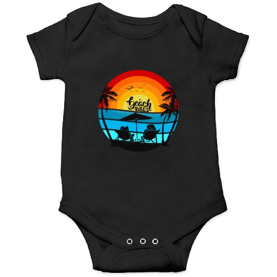 Beach Vibes - Ocean Scene - Adults & Cocktails Onesies