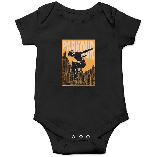 Parkour Freerunner Retro Themed Gift Onesies