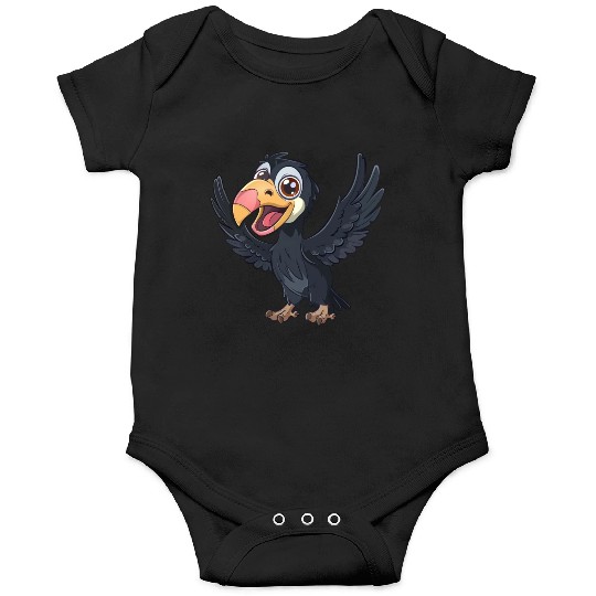Joyful California Condor Cartoon Character Onesies