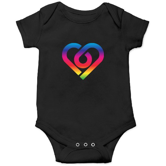 Rainbow Heart Homosexuality LGBT Love Onesies