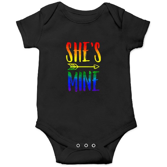 I'm Hers She's Mine LGBT Pride Lesbian Couple Onesies