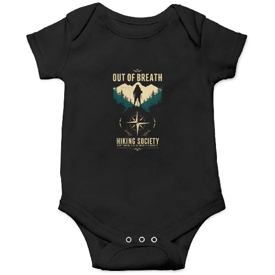 Out of Breath Hiking Society Hiker Nature Love Onesies