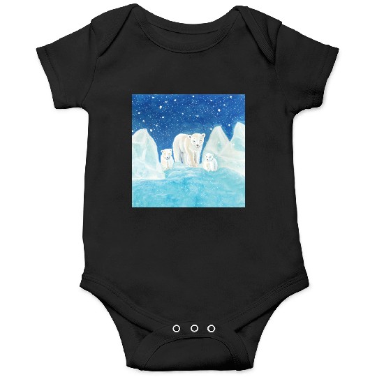Polar Bears (Ursus maritimus) - Bear Mother & Cubs Onesies