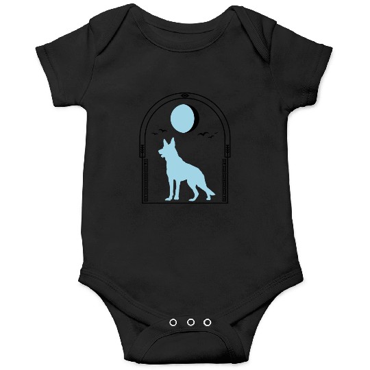 German Shepherd Celestial GSD Dog Moon Tarot Onesies