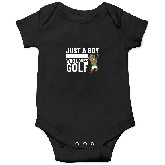 Golfing Bear Just A Boy Who Loves Golf Onesies