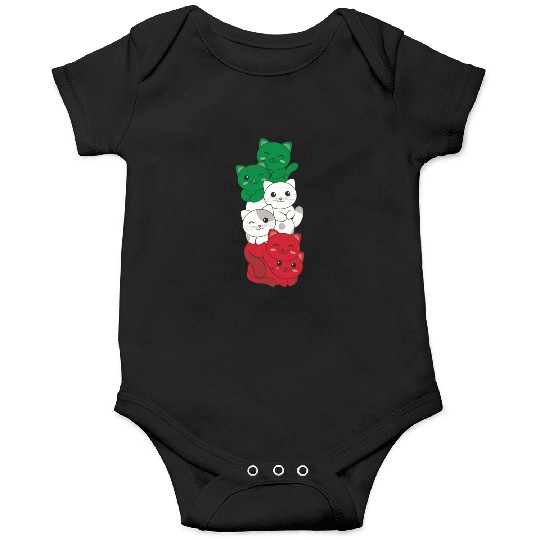 Italian Flag Cat Italian Italy Onesies