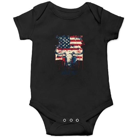 Land of the free because of the brave , 4 July Onesies