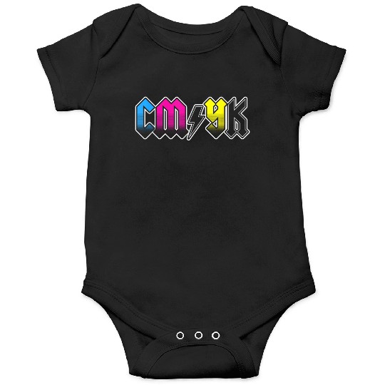 CMYK Rock Band Graphic Designer Onesies
