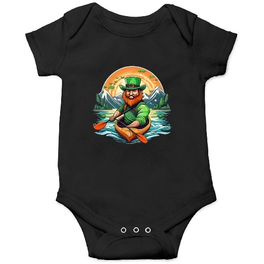 St. Patrick's Day Shamrock St Paddy's Day Kayak Onesies