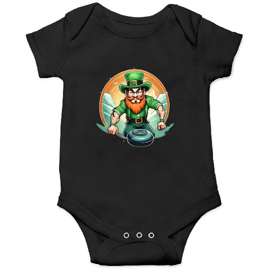 St. Patrick's Day Shamrock St Paddy's Day Curling Onesies