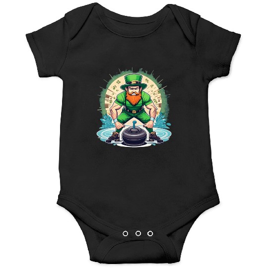 St. Patrick's Day Shamrock St Paddy's Day Curling Onesies