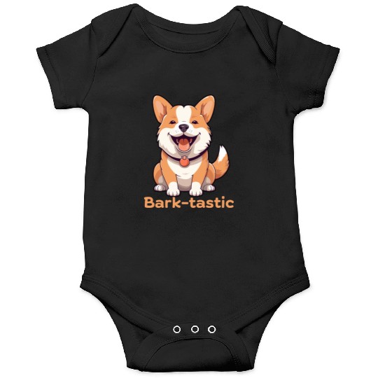 Cute shiba inu puppy dog with funny Bark-tastic te Onesies