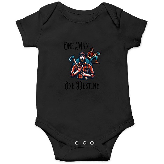 Lumberjack Destiny Funny Man Axe Onesies