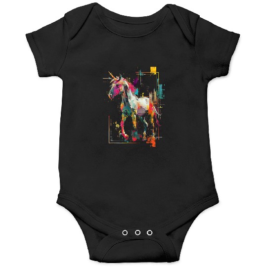 Unicorn Rainbow Animal Illustration Onesies