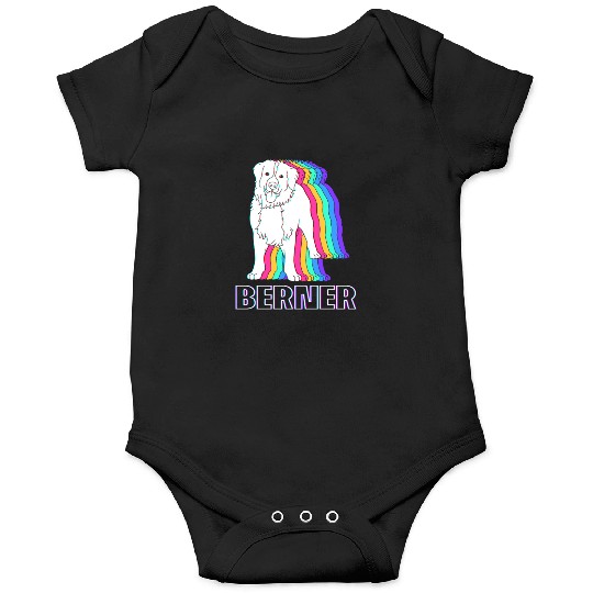 Funny Dog Lover Retro Berner Bernese Dog Onesies