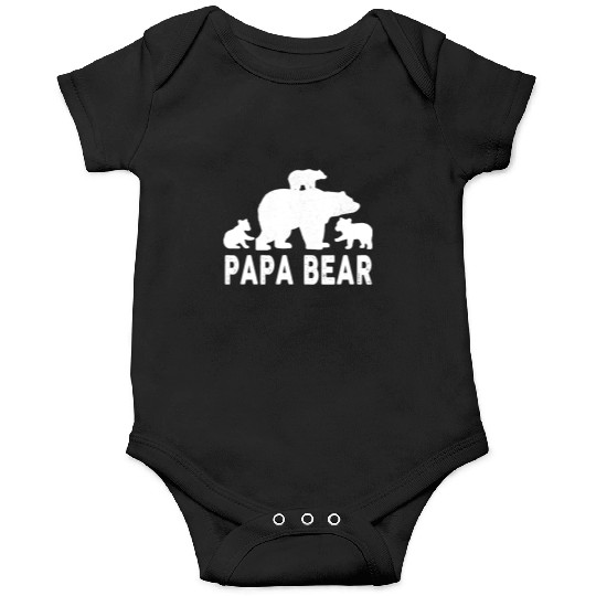 Papa Bear Fathers Day 3 Cubs Kid Onesies