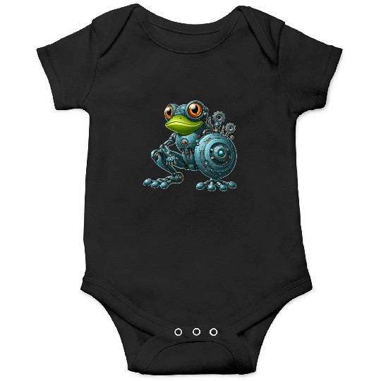 Cyborg Frog Toad Newt Robot Mech Design Onesies