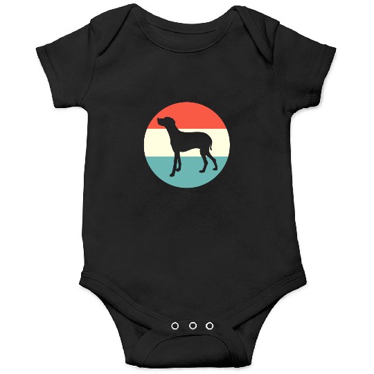 Retro Weimaraner Dog Silhouette Onesies