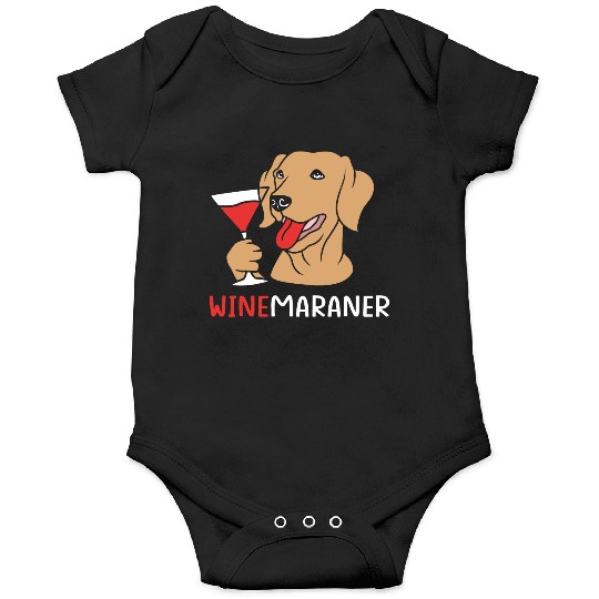Winemaraner Dog Mom Wine Lover Funny Weimaraner Onesies