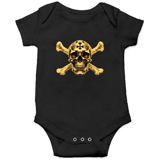 Golden Pirate Skull ☠ Onesies