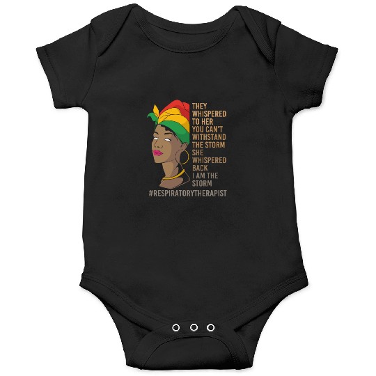 Black History African Woman Respiratory Therapist Onesies
