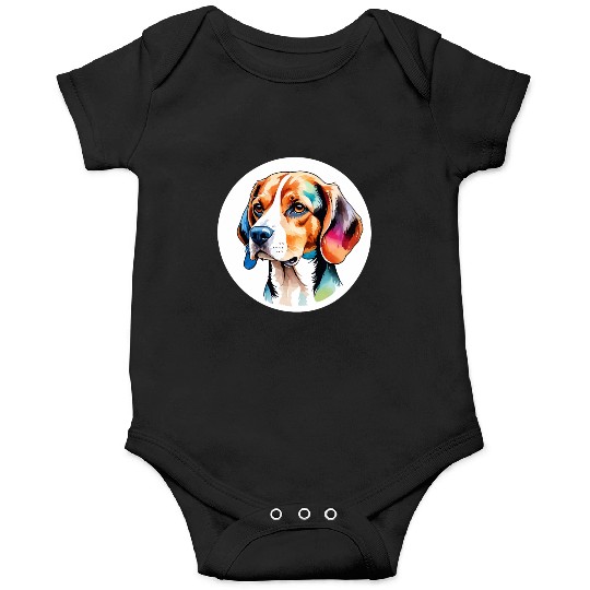 Beagle Watercolor Onesies