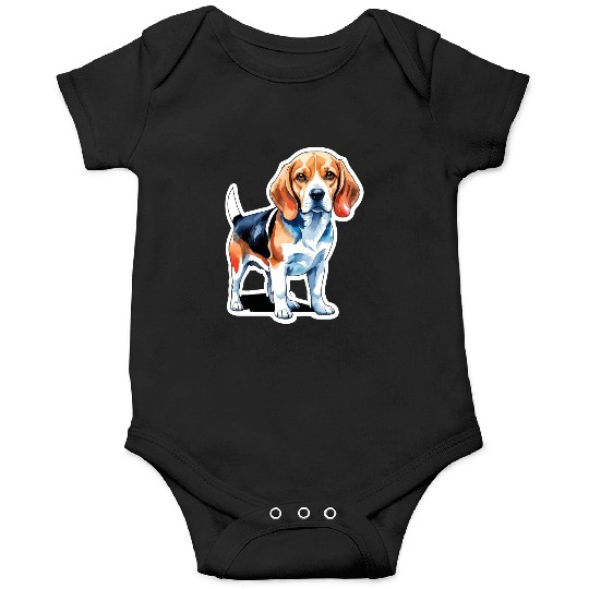 Beagle Watercolor Onesies